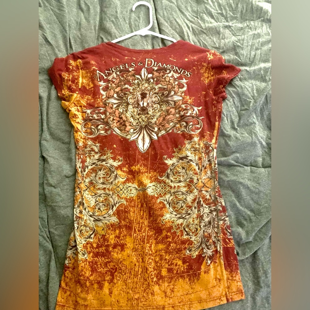 Colorful short sleeve shirt,size medium